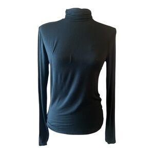 Ralph Lauren Sport Black Turtleneck Top Preppy Old Money Size M